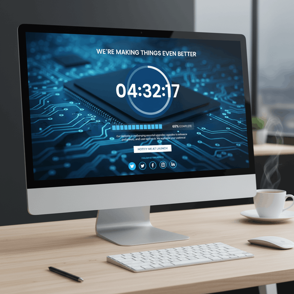 Countdown Timer Maintenance Mode Page