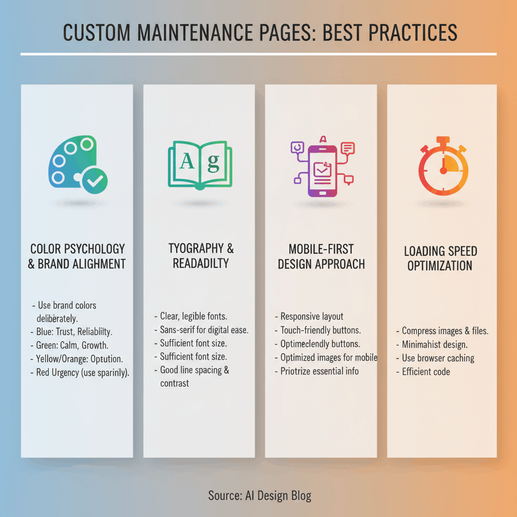 Best Practices for Custom Mainteance Pages