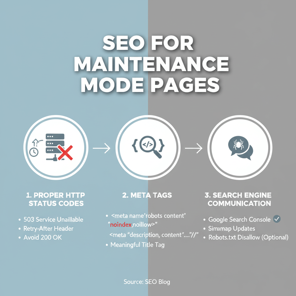 SEO for Mainteannce Mode Pages